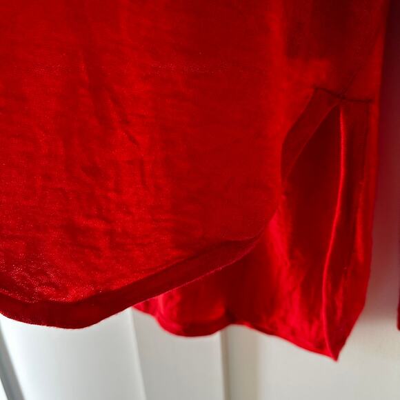 Madewell Sweater 100% Merino Wool Scoop Neck Red Women's Large Classic Staple - Picture 6 of 11